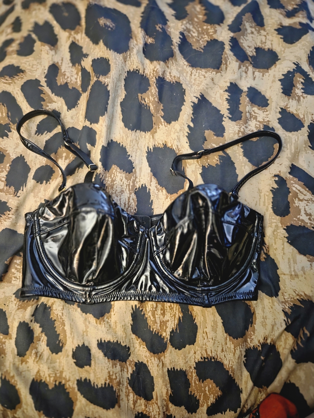 Victoria's Secret Black Patent Balconette Bra BNWOT